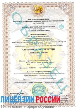 Образец сертификата соответствия Менделеевск Сертификат OHSAS 18001